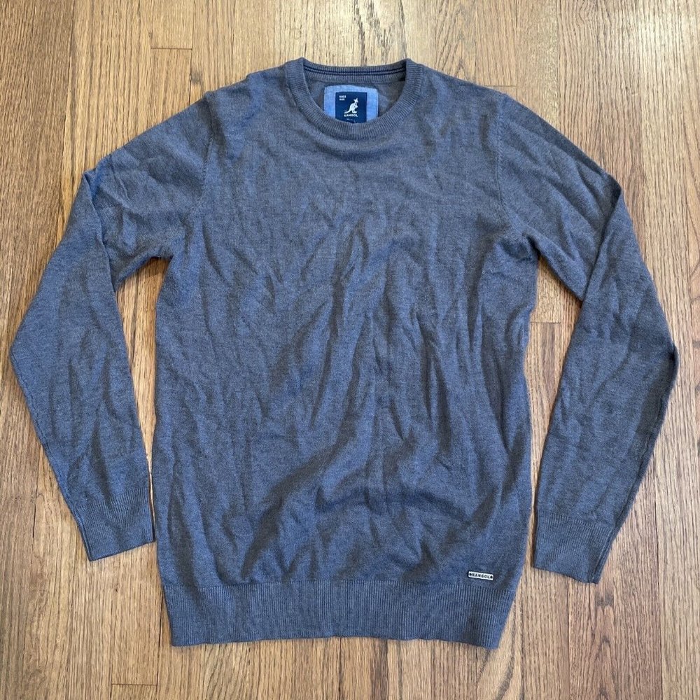 Kangol Viscose Gray Crew Soft Pullover Sweatshirt Sweater Mens LARGE